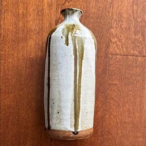 Vintage Studio Pottery, Artisan Ceramic Vase in Neutral Colors, Signed